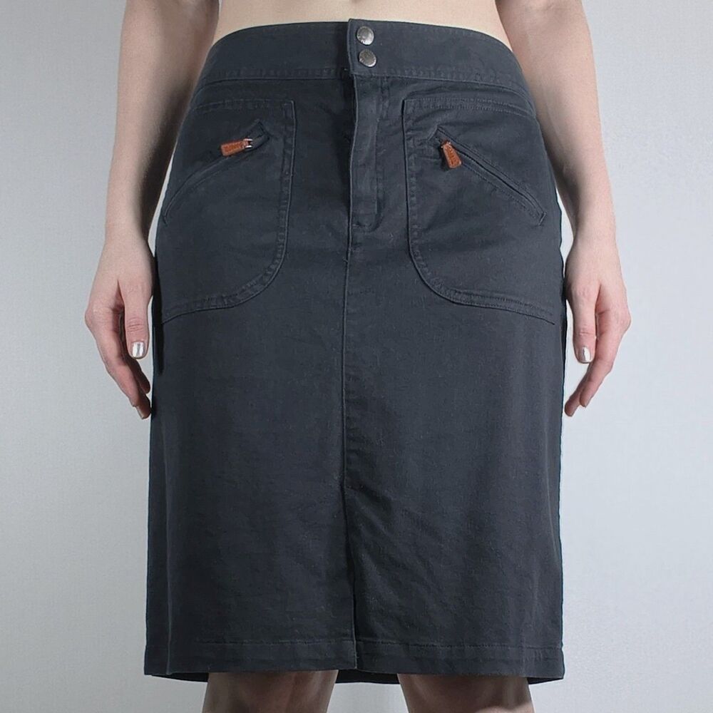 Vintage Low Rise Cotton Knee Length Skirt